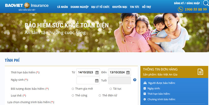 Bước 1 mua bảo hiểm sức khỏe Bảo Việt